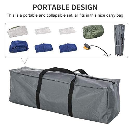 Folding Camping Cot with Pillows J86012