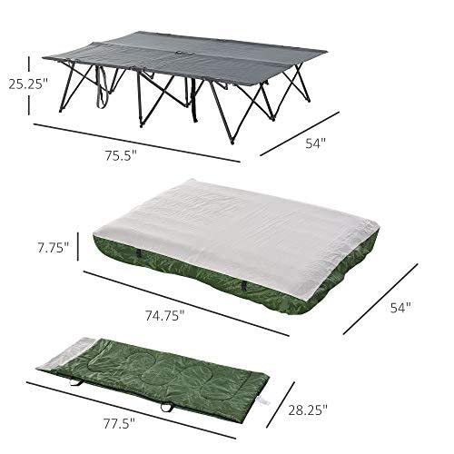 Folding Camping Cot with Pillows J86012