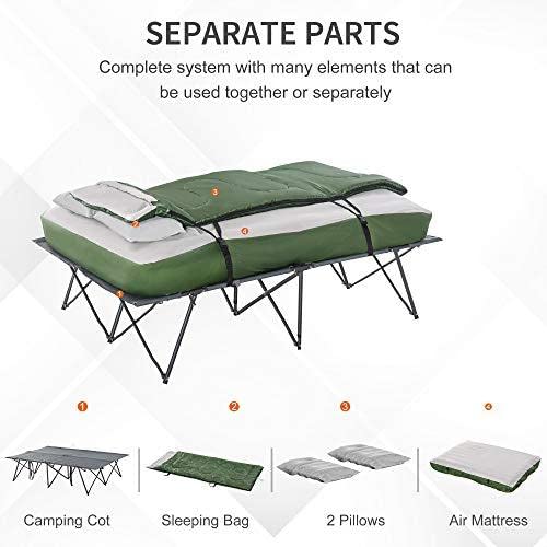 Folding Camping Cot with Pillows J86012