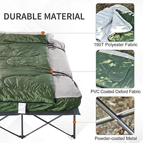 Folding Camping Cot with Pillows J86012