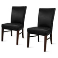 Black Bonded Leather Dining Chair Set of 2 B443024