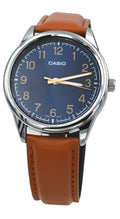 Men's Analog Tan Leather Band Blue Numbers Dial Watch G169