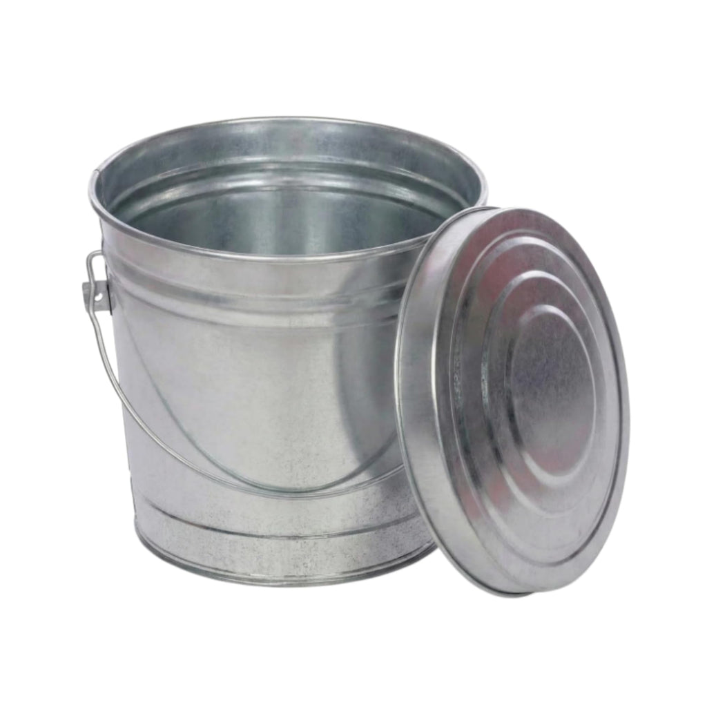 6 Gallon Galvanized Steel Locking Lid Storage Can H604