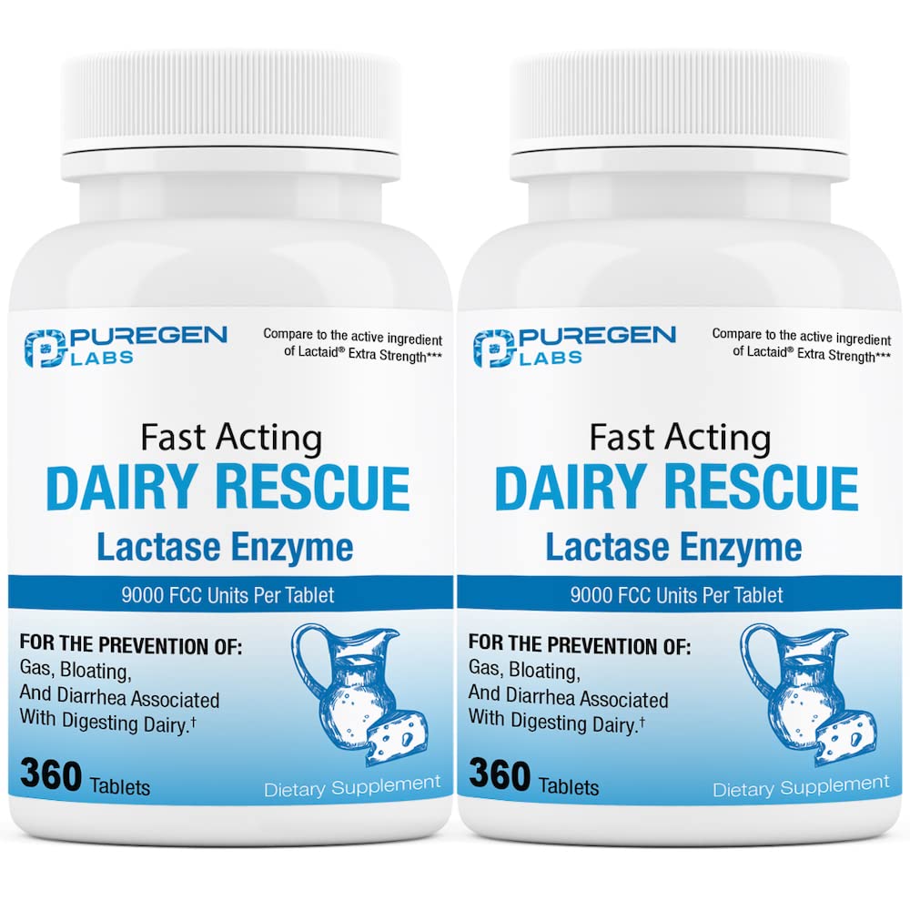 Dairy Relief Lactase Enzyme 9000 FCC 2 Pack W8559