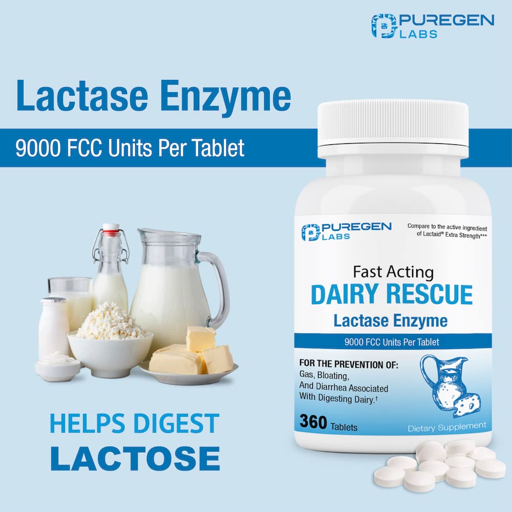 Dairy Relief Lactase Enzyme 9000 FCC 2 Pack W8559