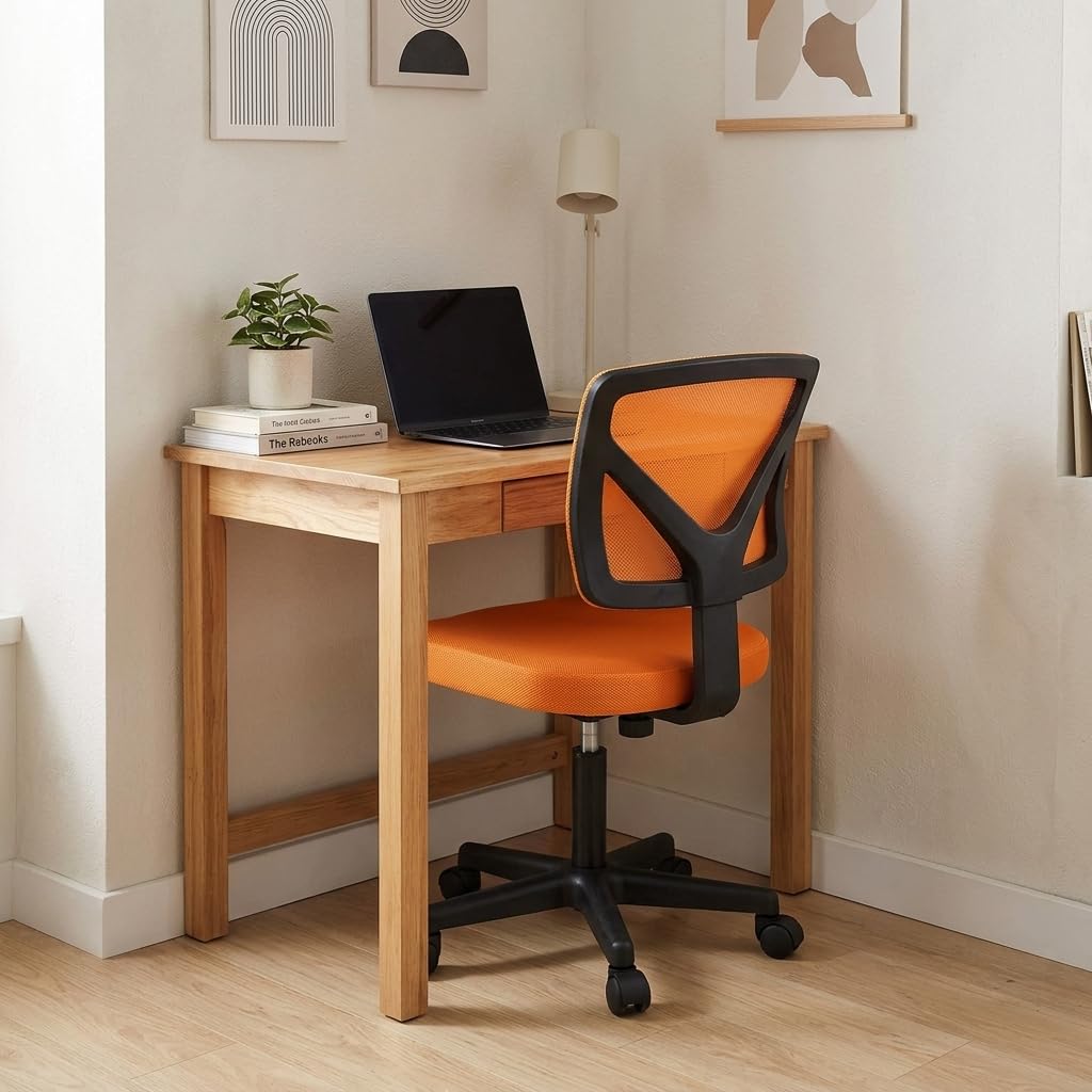 Armless Ergonomic Mesh Office Chair with Adjustable Height O46734