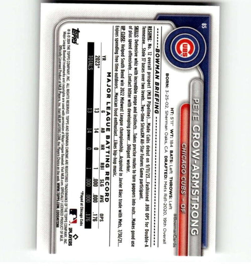 2024 Bowman Chrome Mega Box Mojo Refractor Baseball Trading Card Y34036