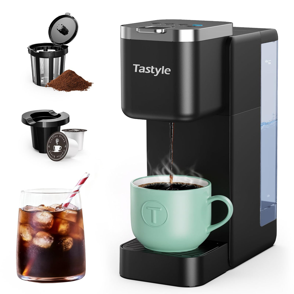 Single Serve Coffee Maker with 3 Brew Styles H643