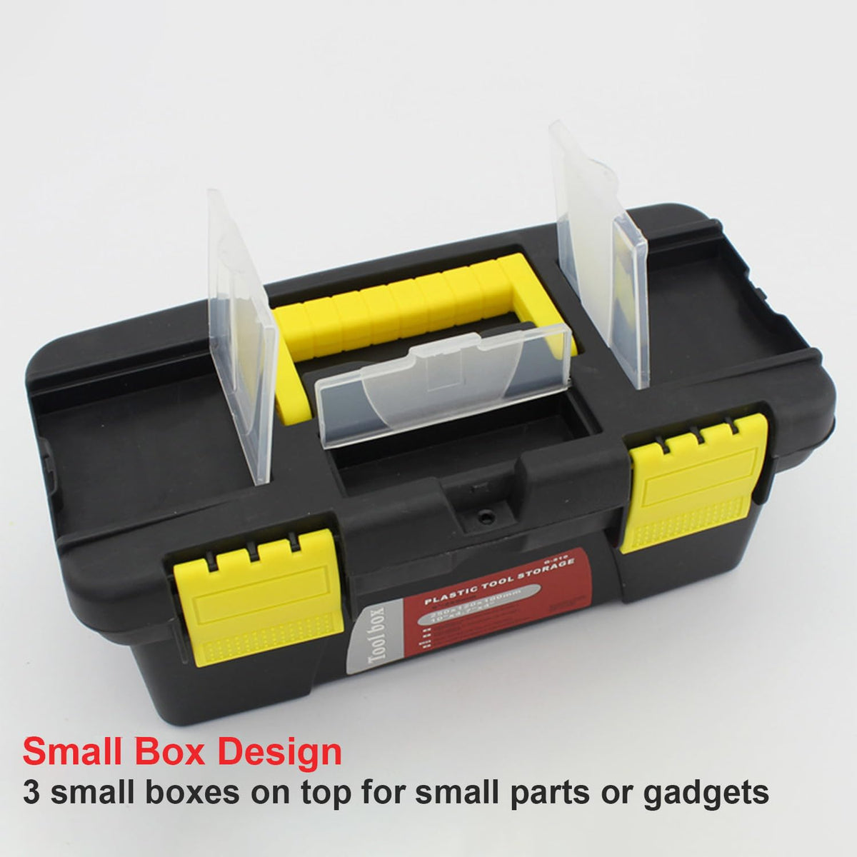 10" Plastic Tool Box with Removable Tool Tray F548