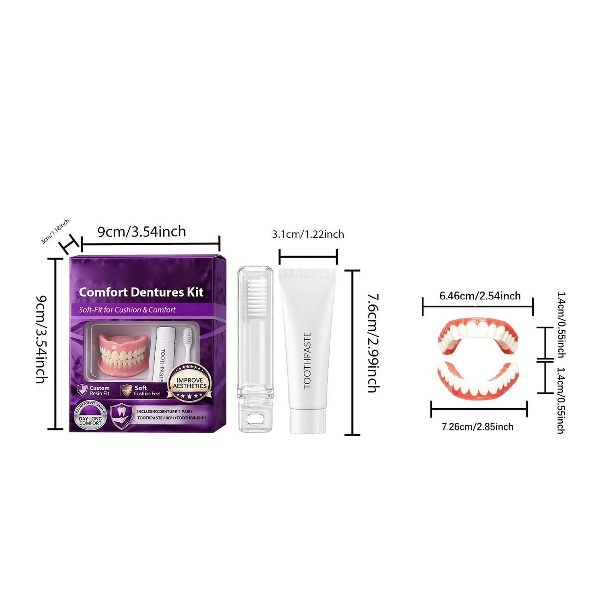 Silicone Dentures Upper & Lower Set N171858