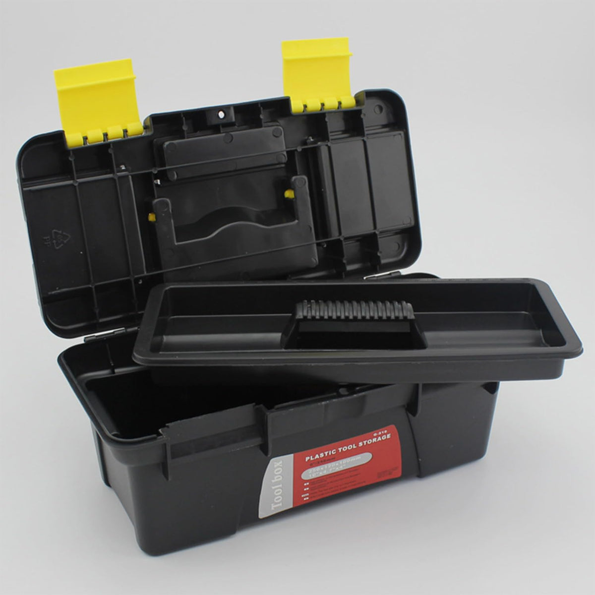 10" Plastic Tool Box with Removable Tool Tray F548