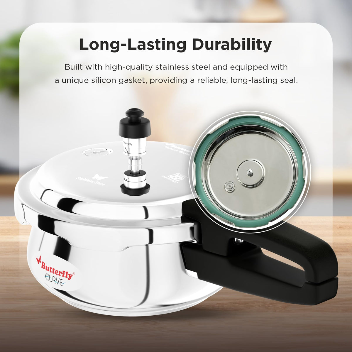 Stainless Steel Pressure Cooker - 2 Litres T471239