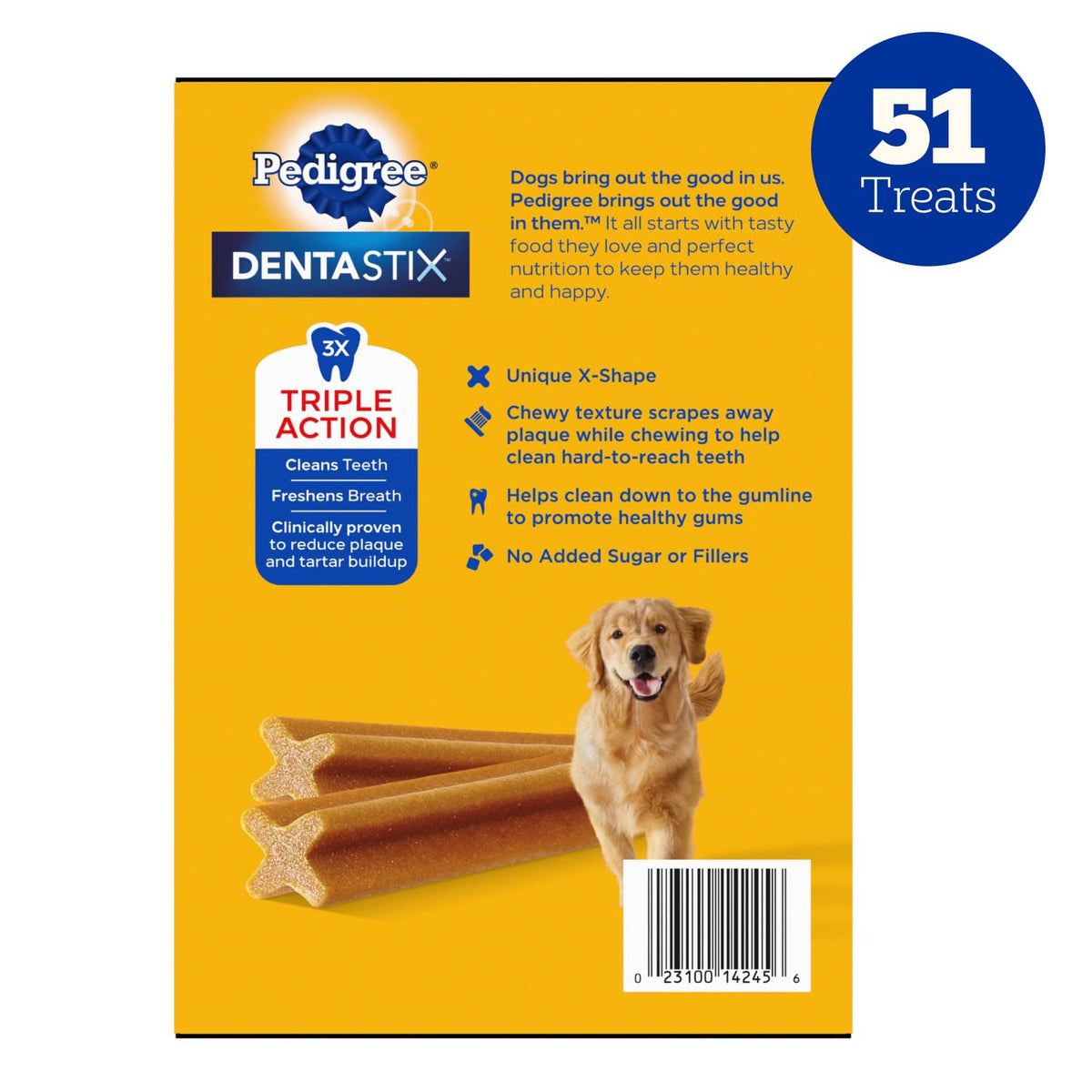 Large Breed Dental Dog Treats, 51 Count L927