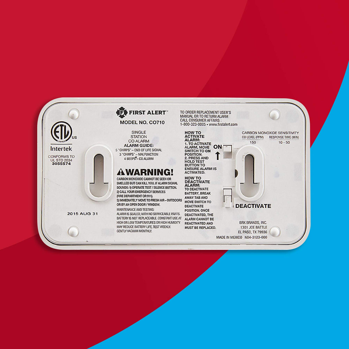 10-Year Battery Carbon Monoxide Alarm with Digital Display V688261