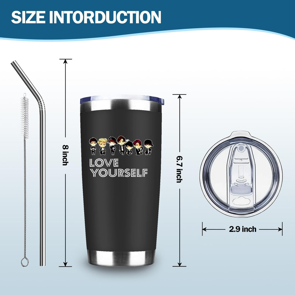 20oz Insulated Stainless Steel Tumbler with Lid I1258