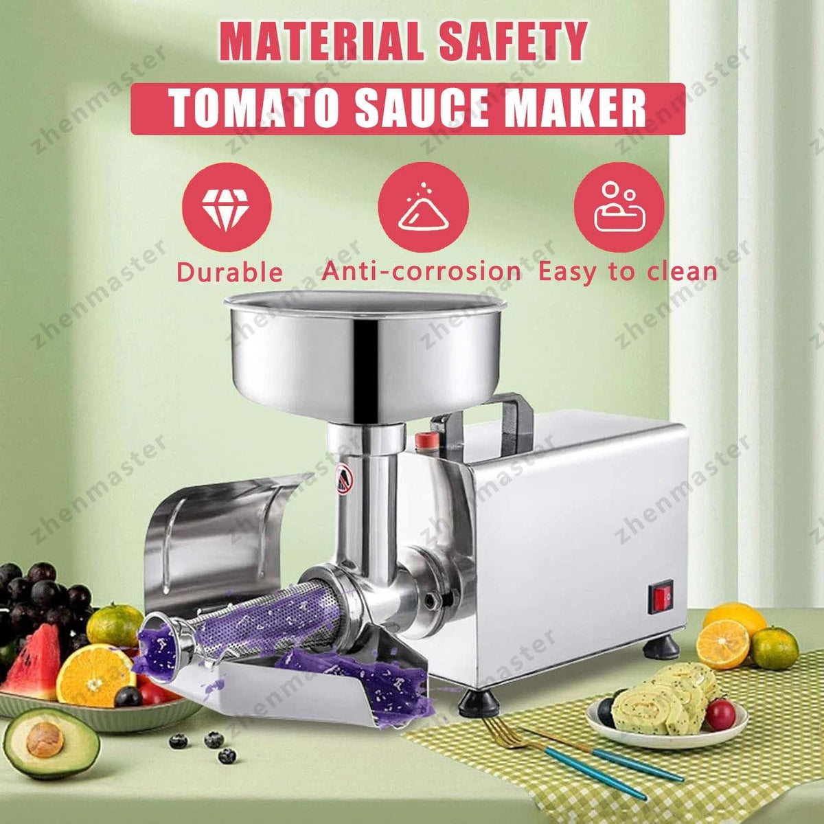 450W Electric Tomato Strainer with Seed Separator M87382