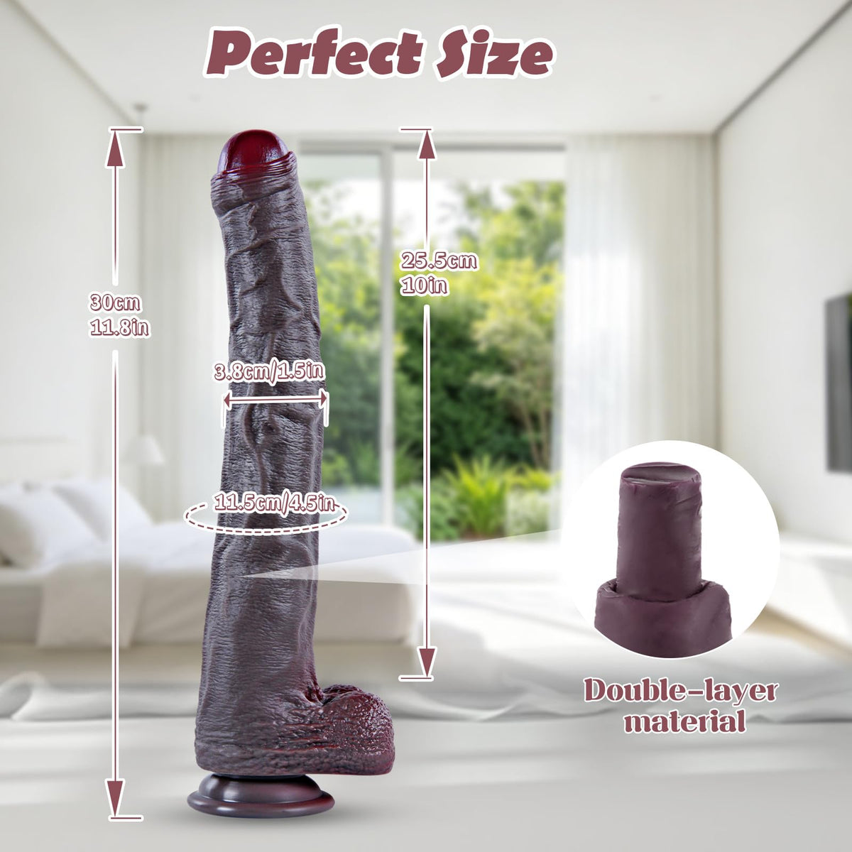 Black Realistic Dildo with Suction Cup G9285