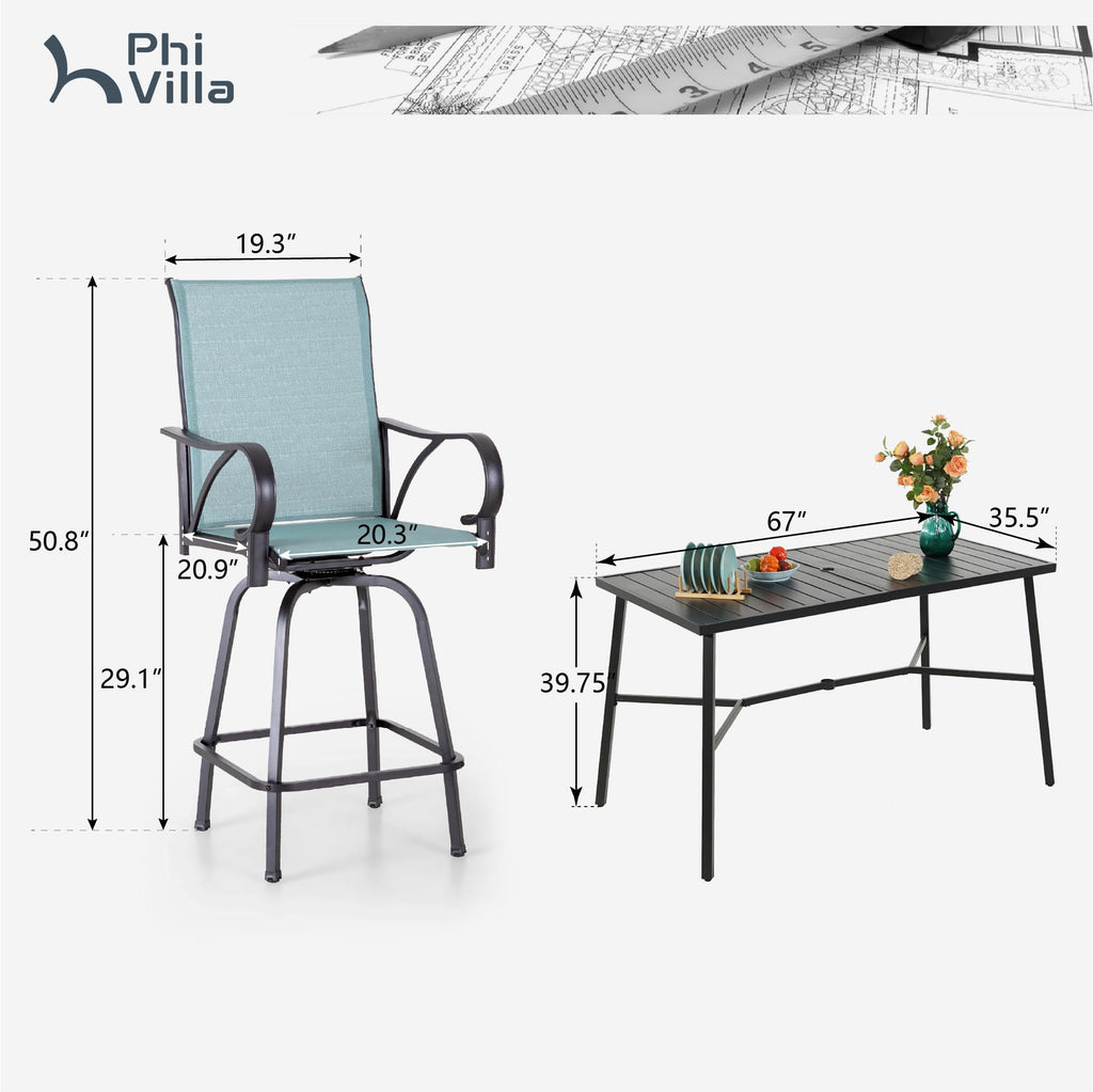 7 Piece Bar Height Patio Dining Set M3910