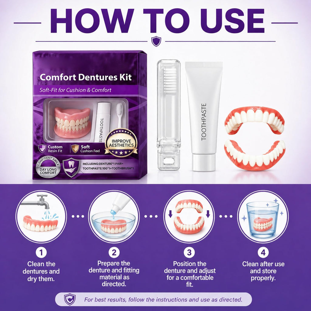 Silicone Dentures Upper & Lower Set N171858