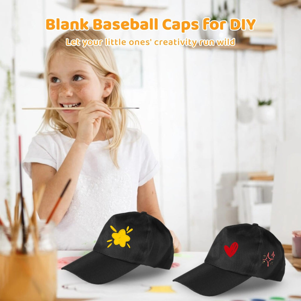 Black Adjustable Polyester Baseball Caps J599