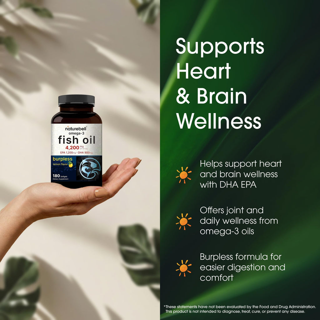 Omega-3 Fish Oil 180 Softgels Lemon Flavor Q5381