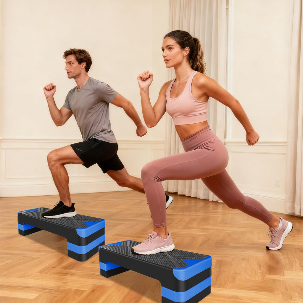 27" Adjustable Aerobic Step Platform with 4 Risers X746