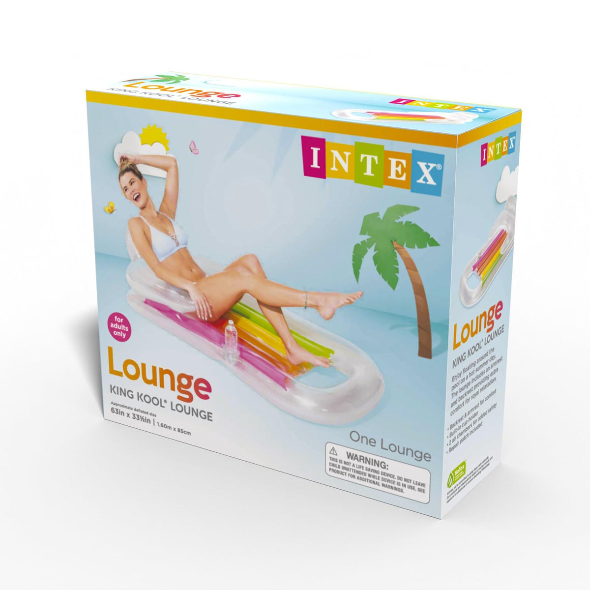 Inflatable Lounge Blue & Pearlescent Silver 2 Pack R1560