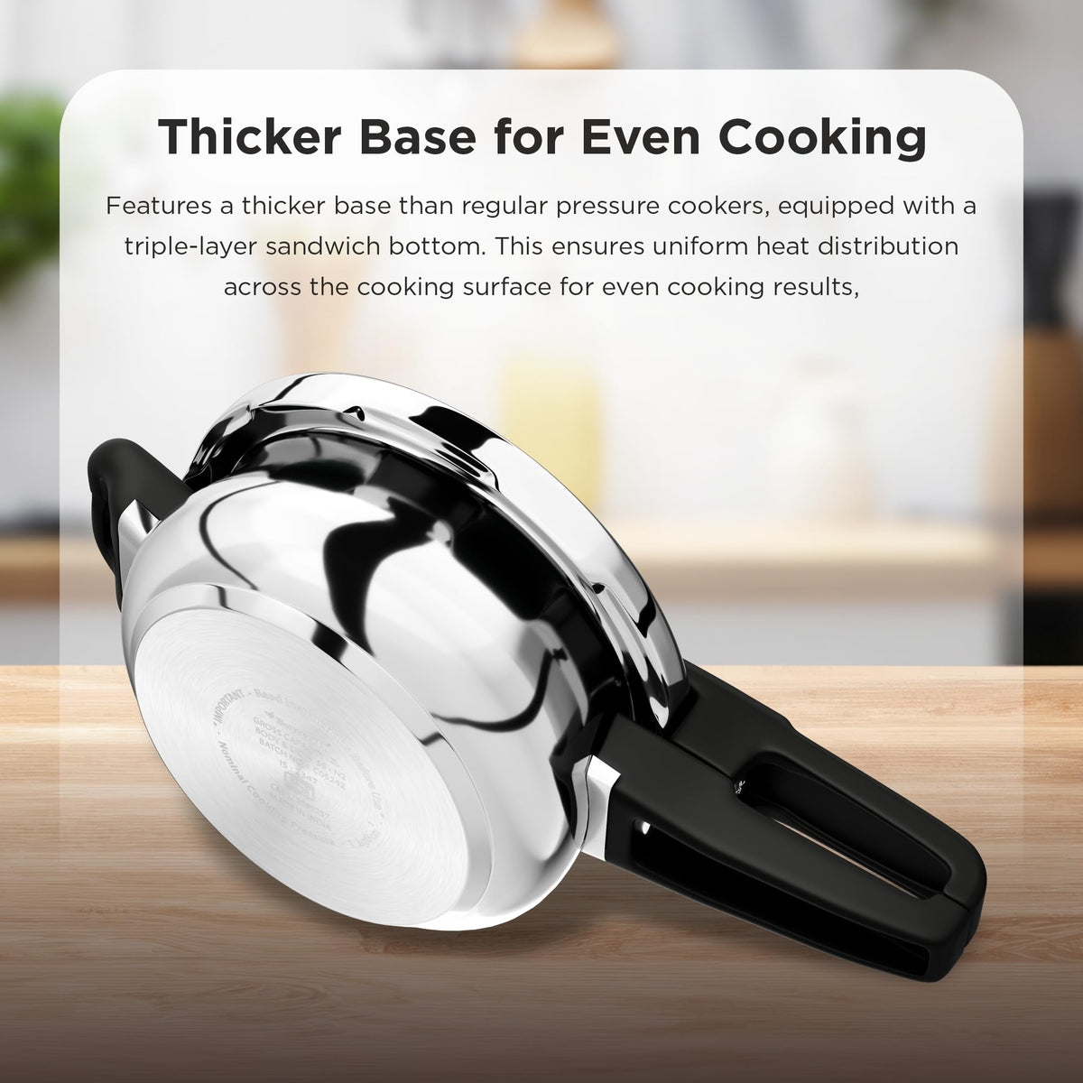 Stainless Steel Pressure Cooker - 2 Litres T471239