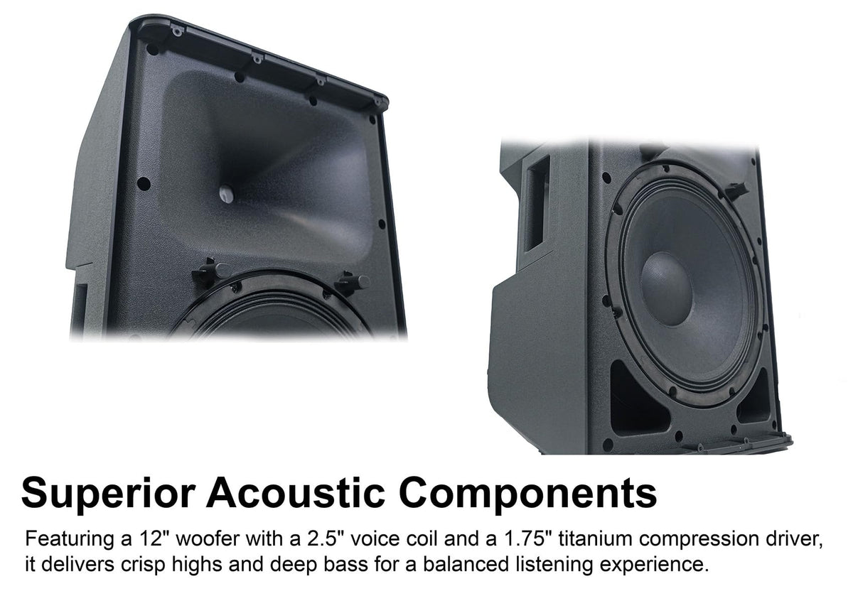12" Powered PA Speaker Pair F27274