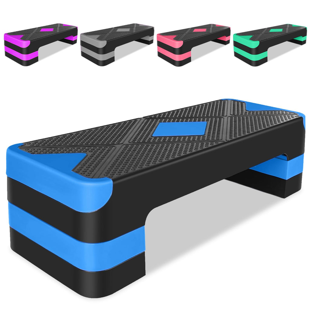27" Adjustable Aerobic Step Platform with 4 Risers X746