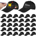 Black Adjustable Polyester Baseball Caps J599