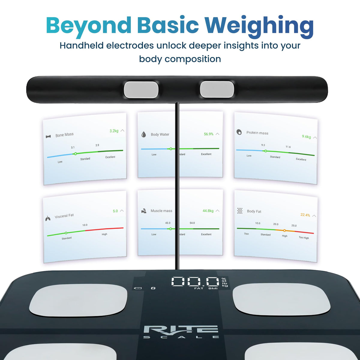 8-Electrode Digital Body Weight Scale with Bluetooth S572