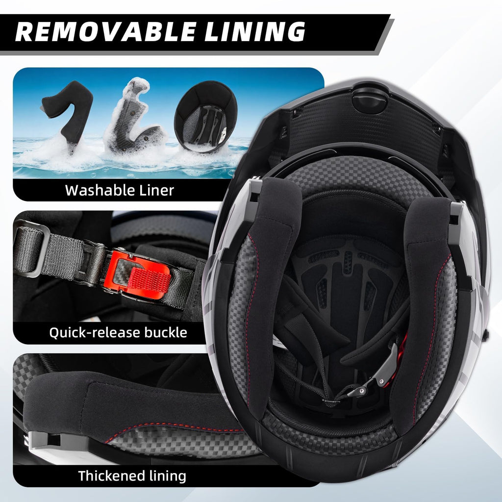 Modular Motorcycle Helmet DOT Approved Flip up N9228