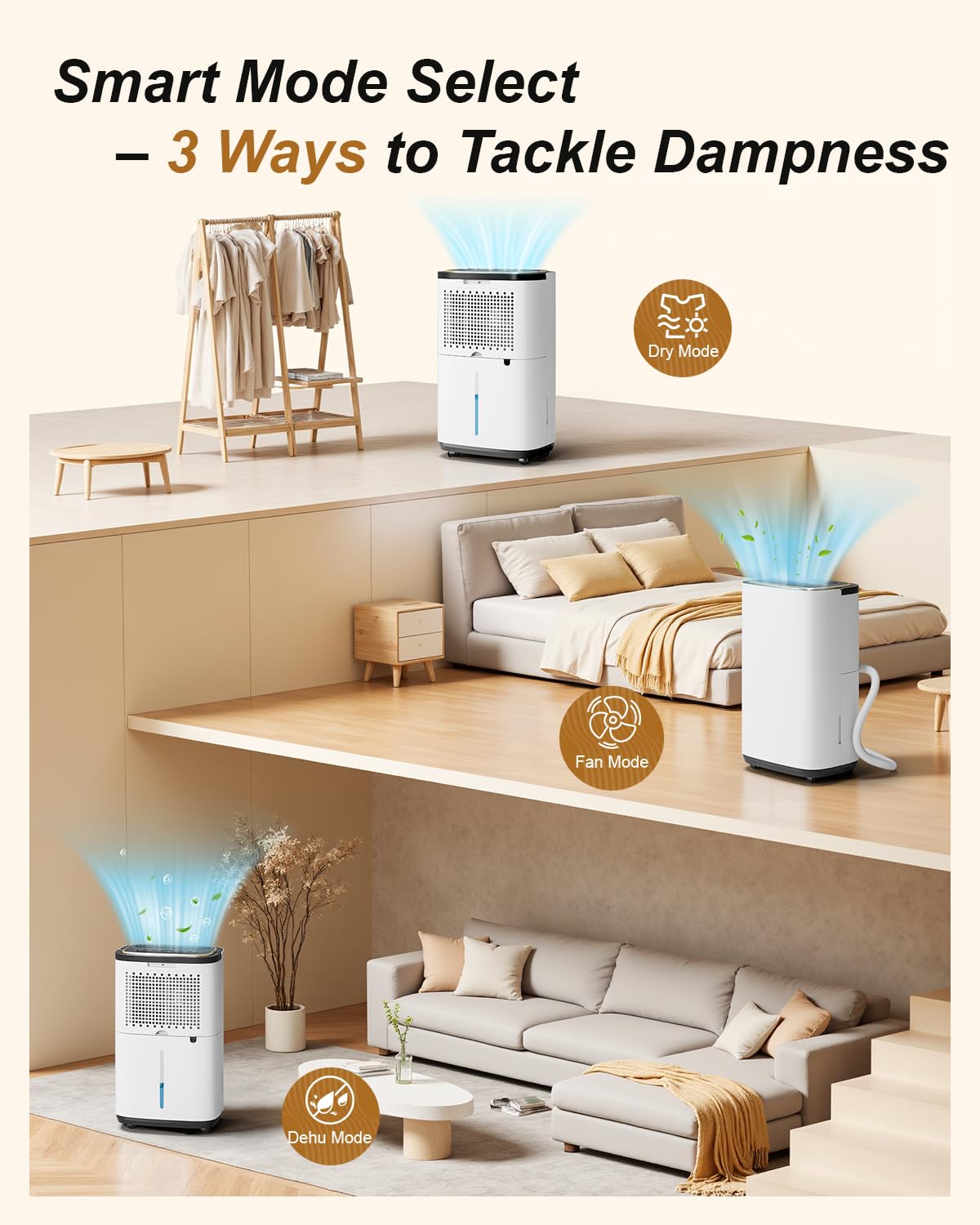 5000 Sq. Ft. 50 Pint Dehumidifier with Drain Hose M15643
