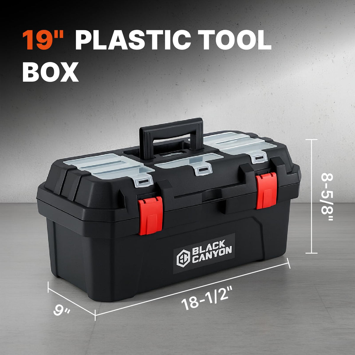 19 Inch Plastic Portable Tool Box with Handle E161917