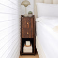 Wooden 2 Drawer Narrow Nightstand H78178