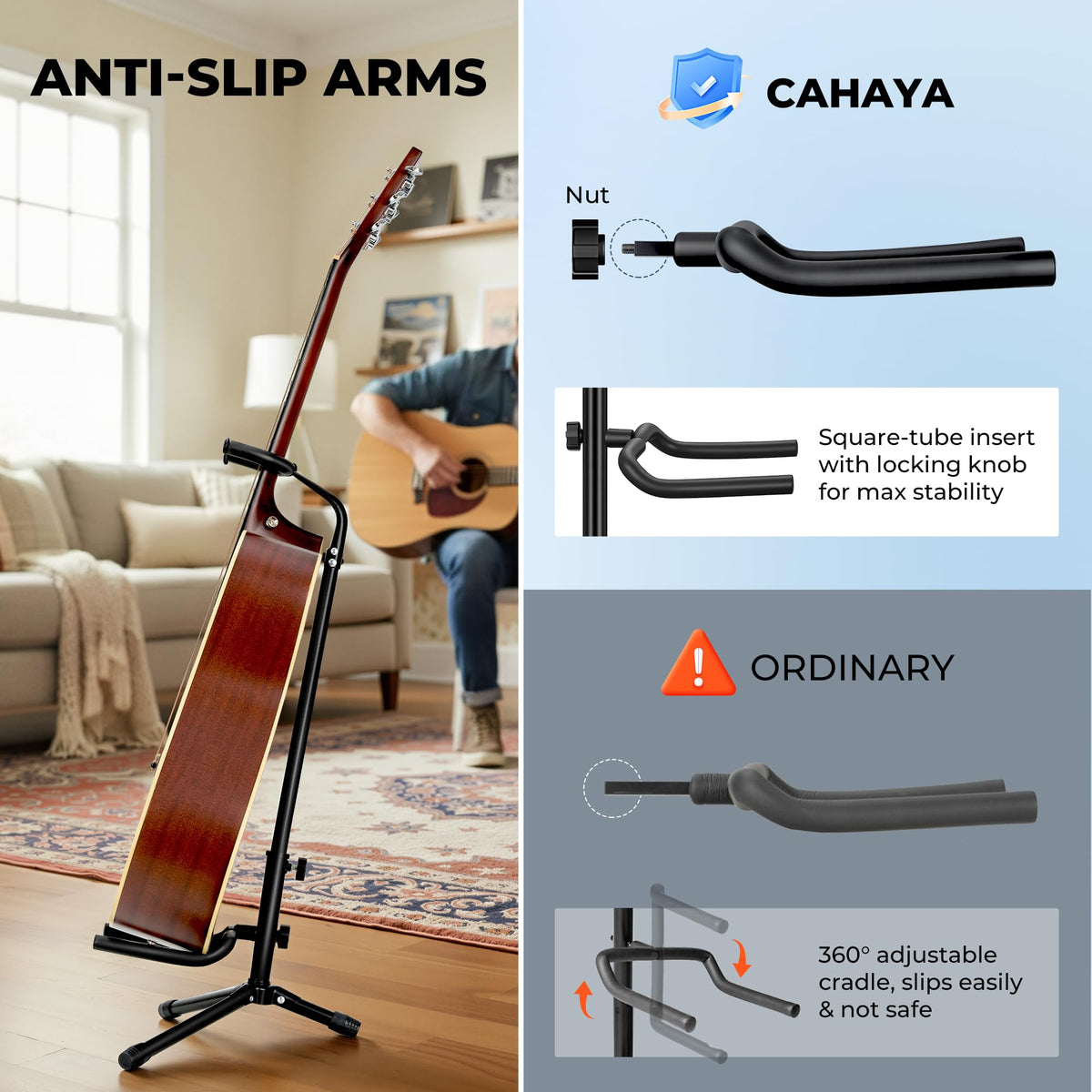 Adjustable Folding Metal Guitar Stand C966639