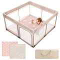 Baby Playpen with Mat 50x50 in Beige R753
