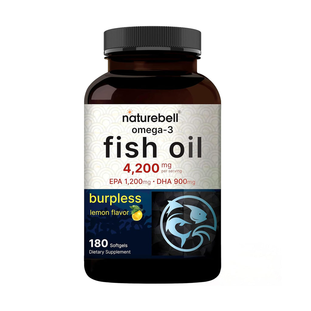Omega-3 Fish Oil 180 Softgels Lemon Flavor Q5381