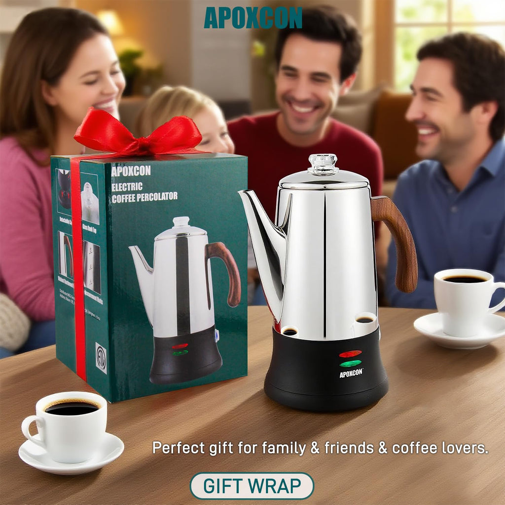 Electric Stainless Steel Coffee Percolator 8 Cup W8662