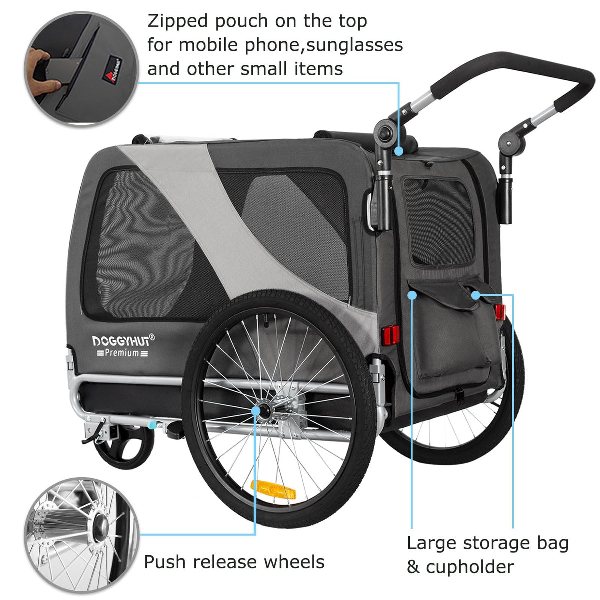 X Large Pet Bike Trailer & Stroller R6444