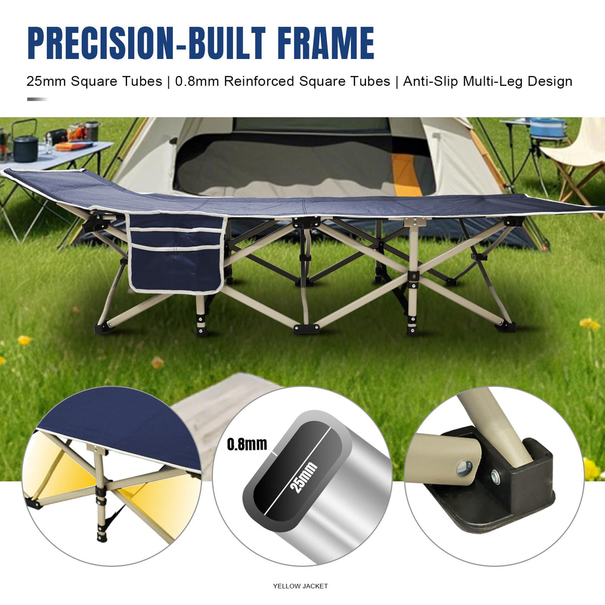 Folding Camping Cot with Mattress and Carry Bag K964