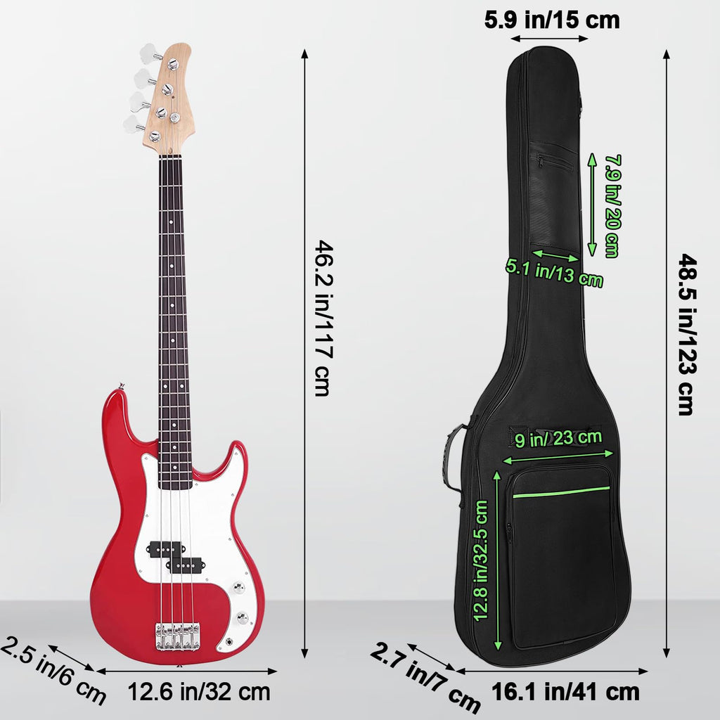 Black Waterproof Padded Electric Bass Guitar Gig Bag T8956
