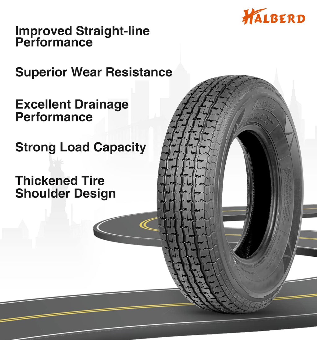 ST205/75R15 8PR Load Range D Radial Trailer Tires Set of 2 C489