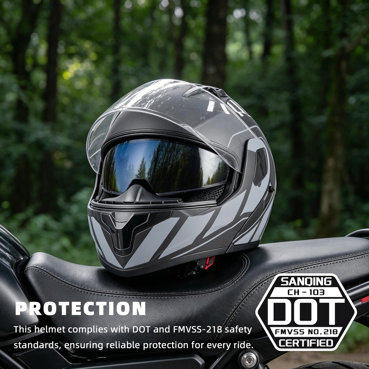 Modular Motorcycle Helmet DOT Approved Flip up N9228