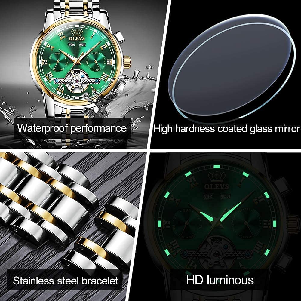 Automatic Mechanical Waterproof Stainless Steel Wrist Watch P3008