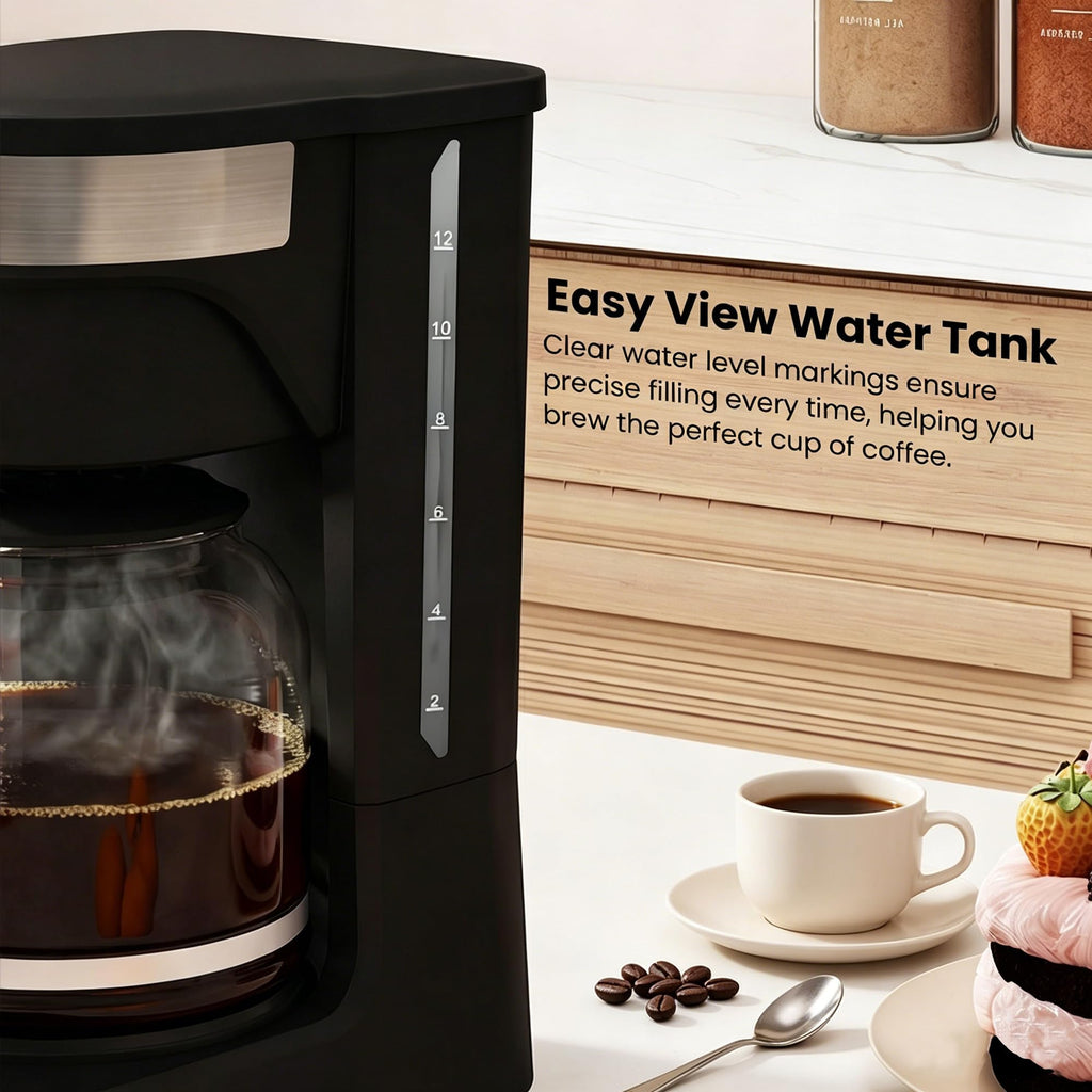 12 Cup Drip Coffee Maker with Reusable Filter K79317