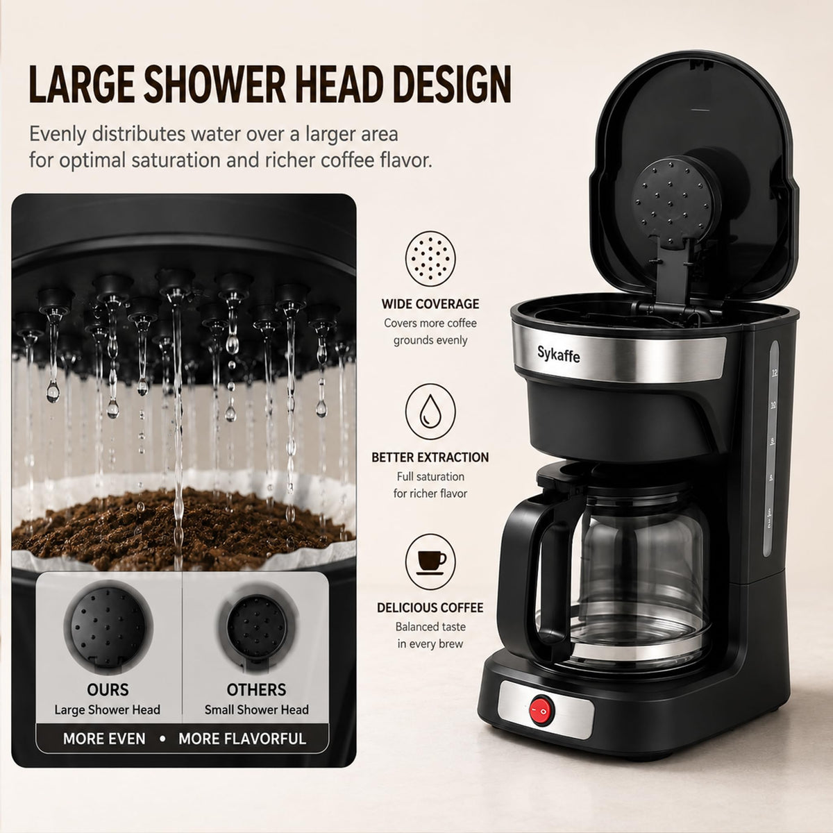 12 Cup Drip Coffee Maker with Reusable Filter K79317