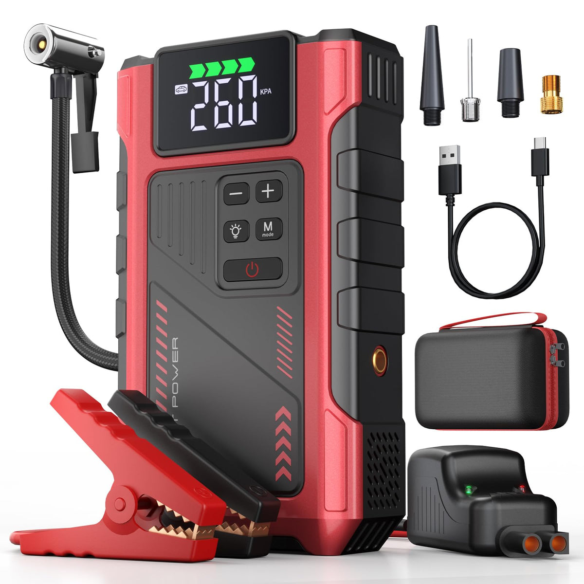 4500A Car Jump Starter with Air Compressor and 150PSI Tire Inflator V379959