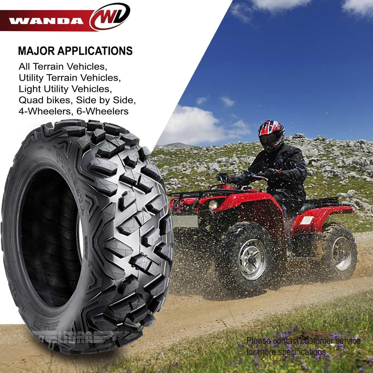 2 ATV Tires 19x7-8 A104